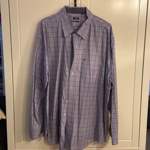 Men’s purple plaid shirt
